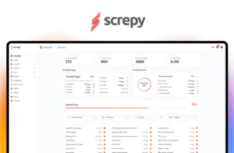 Übersicht des Screpy Dashboards mit Analysen und Health Score.